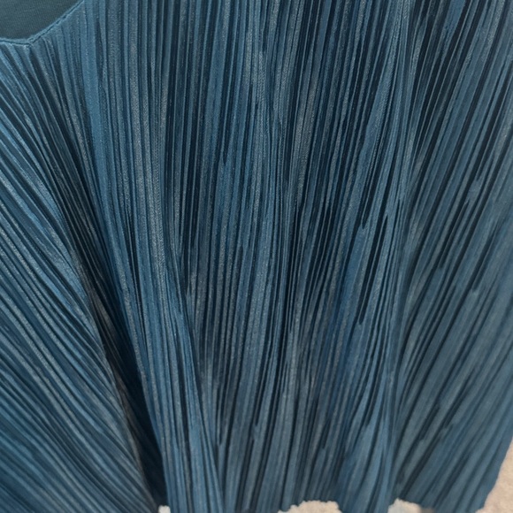 Metallic Teal Ribbed Tank - Picture 4 of 4